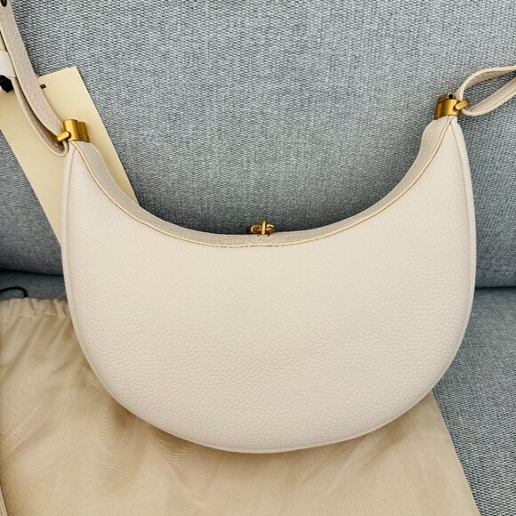 NEW Songmont inspired Luna convertible hobo purse crossbody Ivory crescent purse - Picture 5 of 10